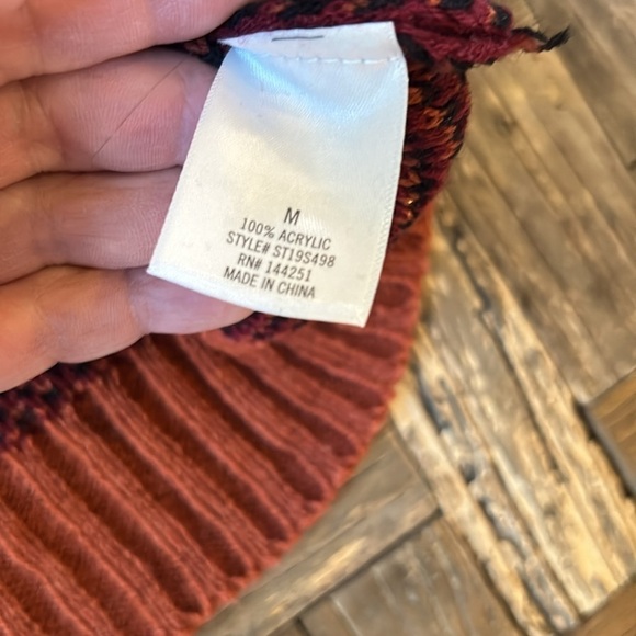 ALYA Maroon Orange Cheetah Print Sweater Size Medium - Picture 6 of 7